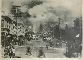 Photograph of Cripple Creek's Great Fire of 1896